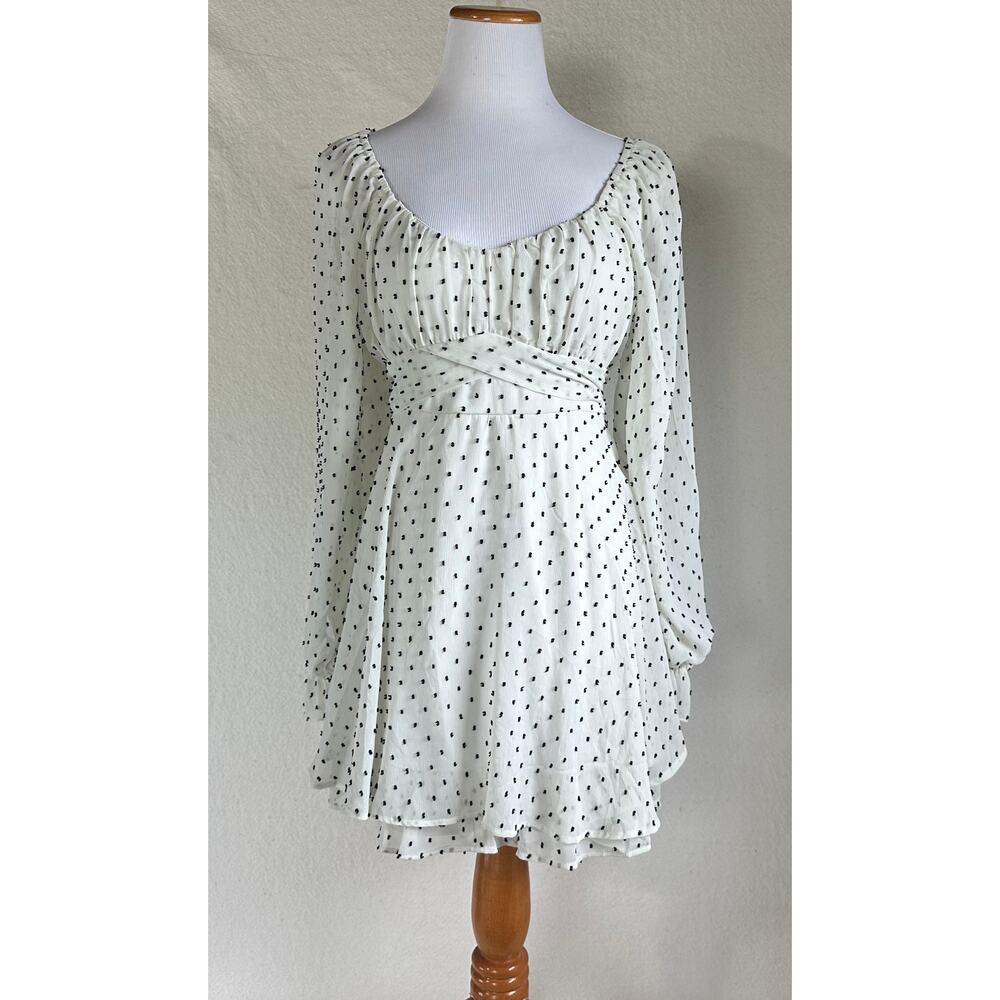 Thirty Thirty LA Polka Dot Short Dress Size XL Coquette Fairy Whimsical Flowy